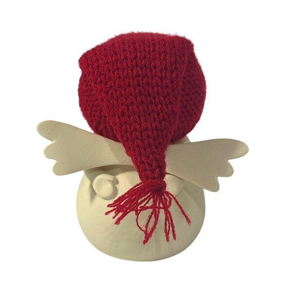 Dept 56 Snowpinions Snowman ''NAUGHTY OR NICE" Angel with Red Hat Christmas - Picture 3 of 5